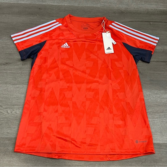 Adidas Women’s Tiro Ss AEROREADY Jersey Red Size Large NWT - Picture 3 of 11